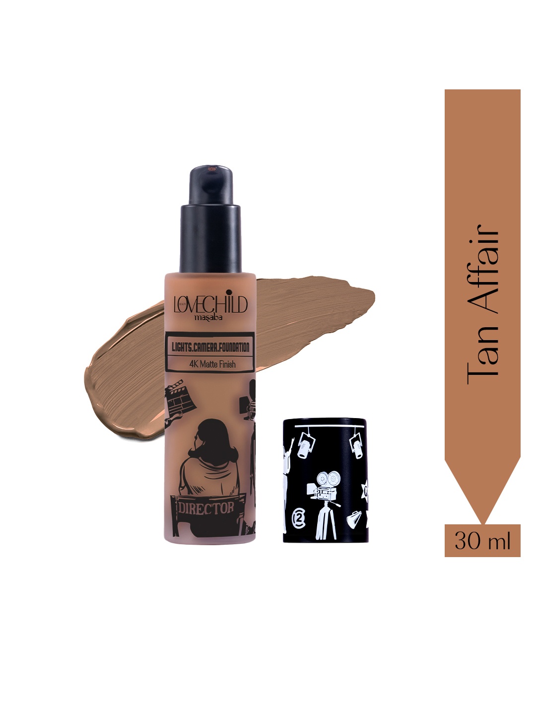 

Lovechild Masaba Lights-Camera 4K Matte Finish Foundation 30 ml - Tan Affair, Brown
