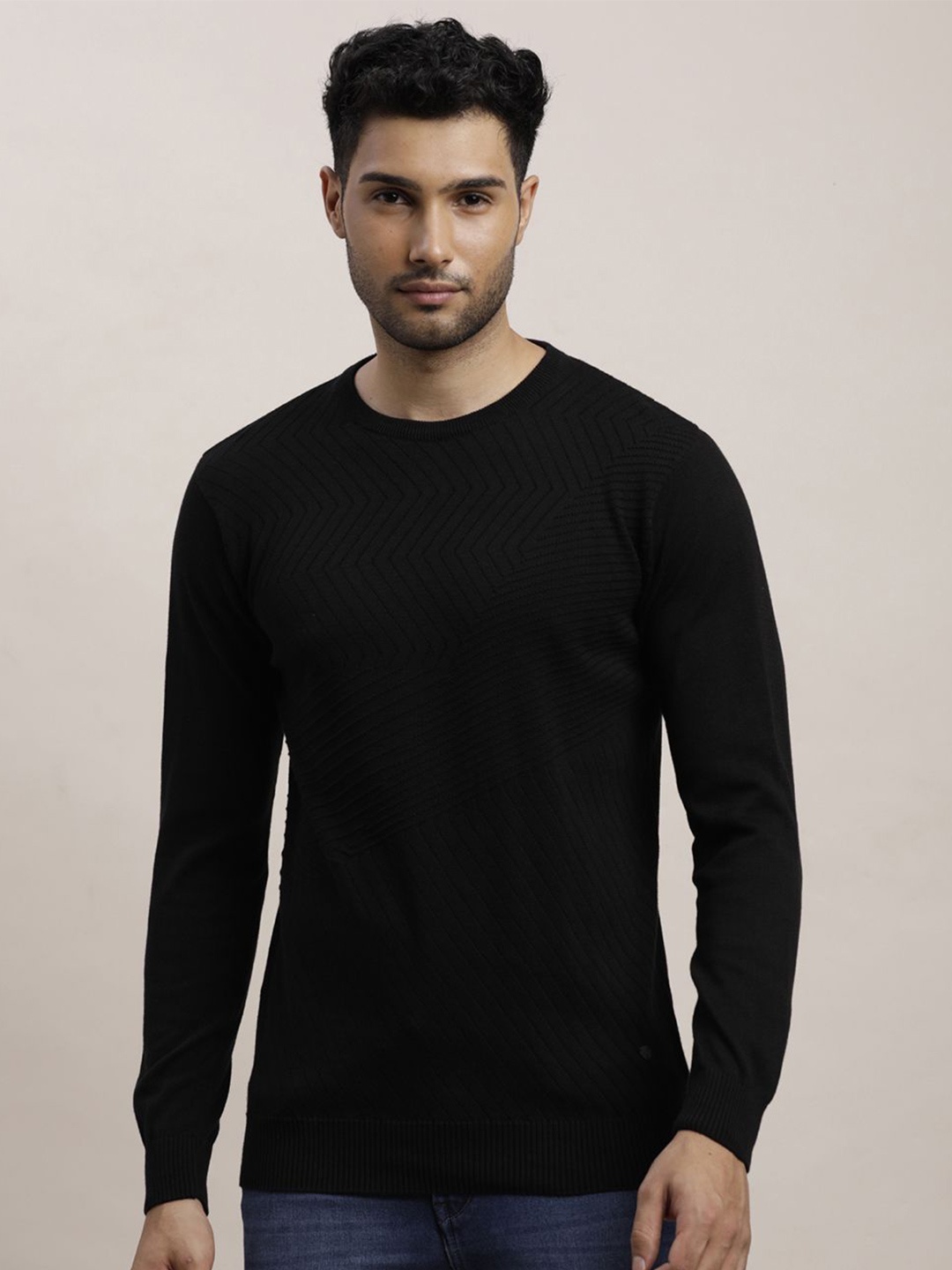 

Turtle Men Round Neck Pullover, Black