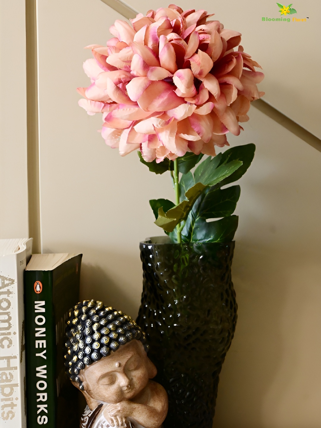 

Blooming Floret Pink & Green Peony Artificial Flower