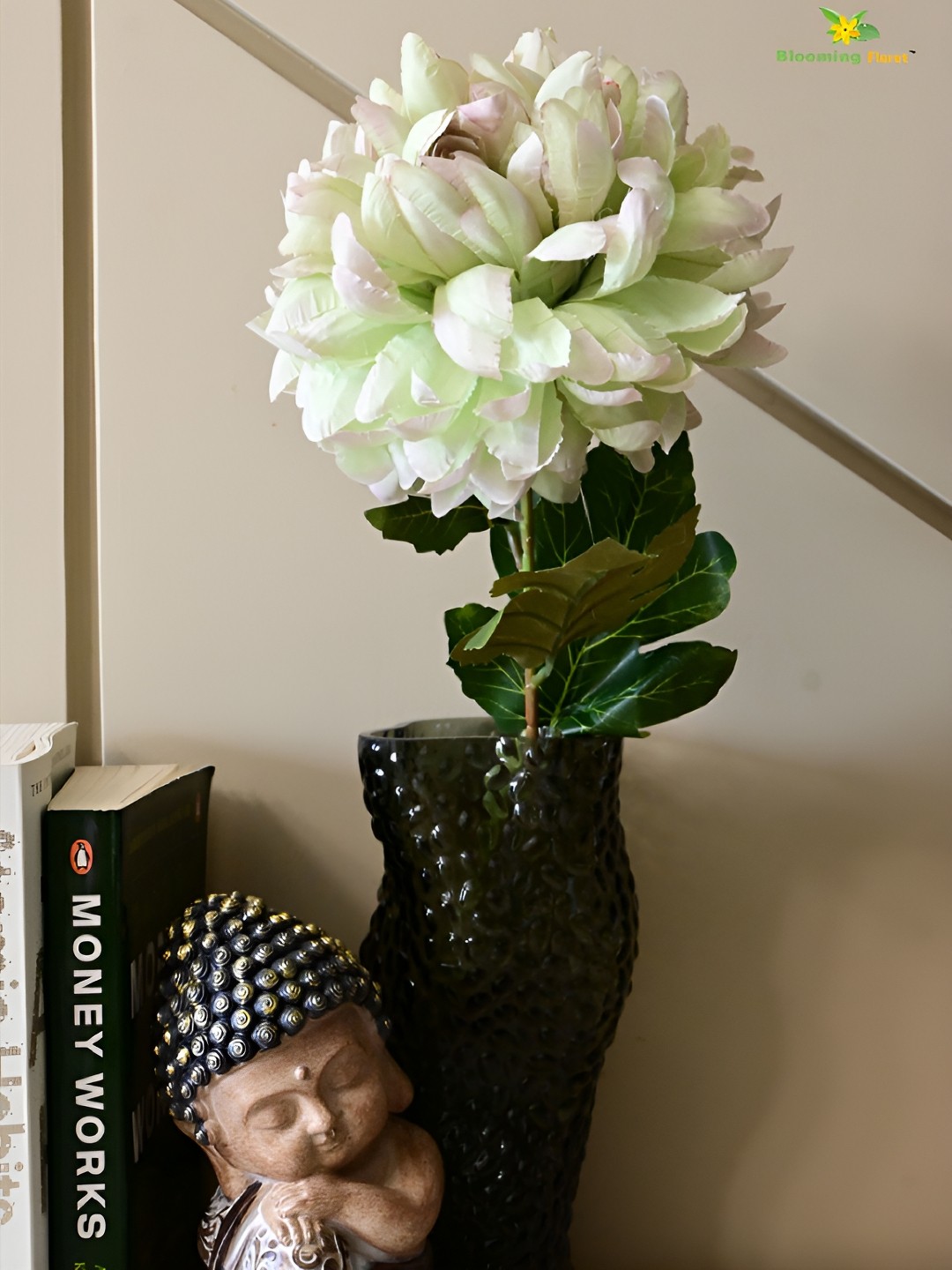 

Blooming Floret Green Peony Artificial Flower