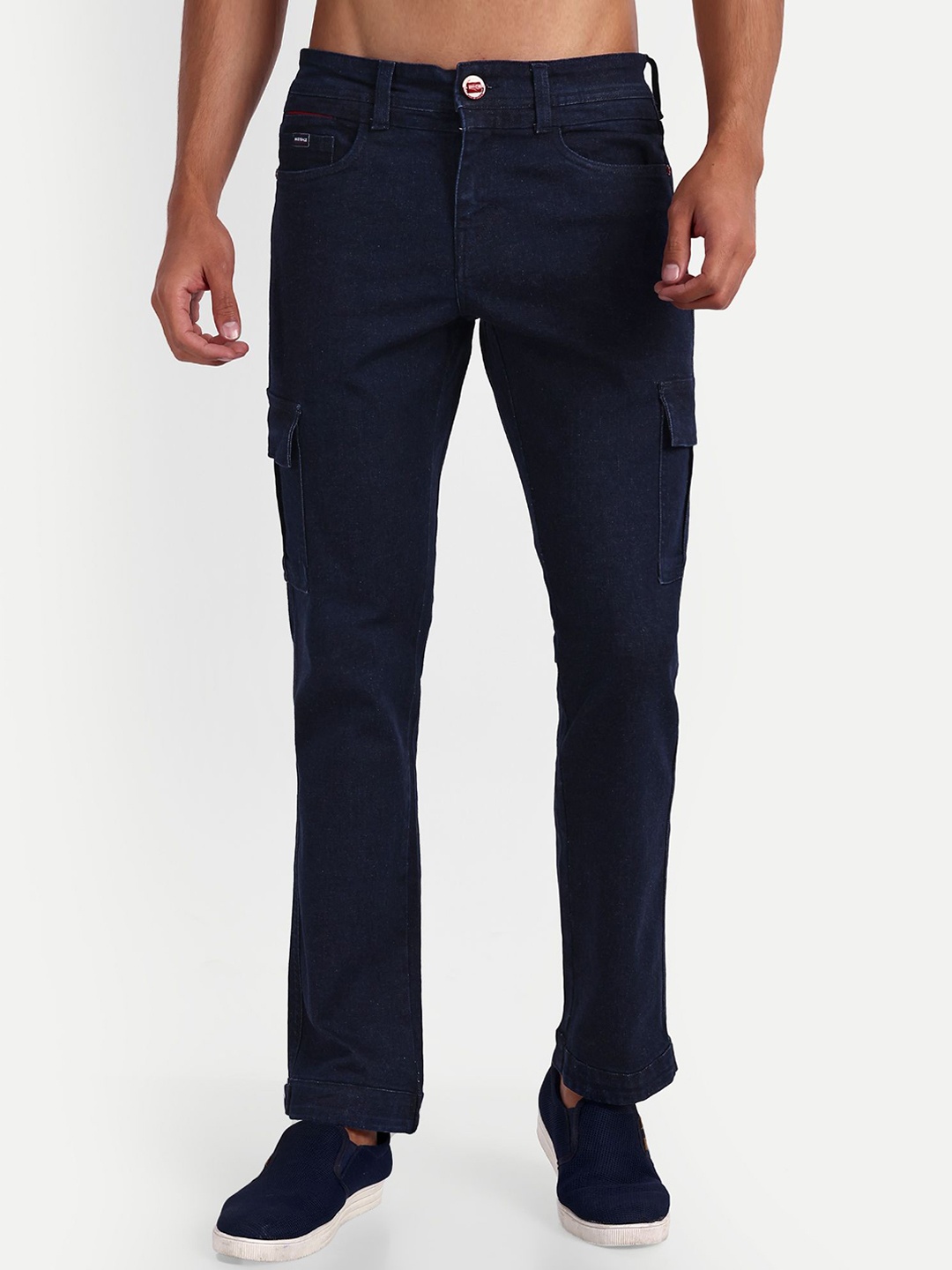 

MEGHZ Men Classic Stretchable Jeans, Navy blue