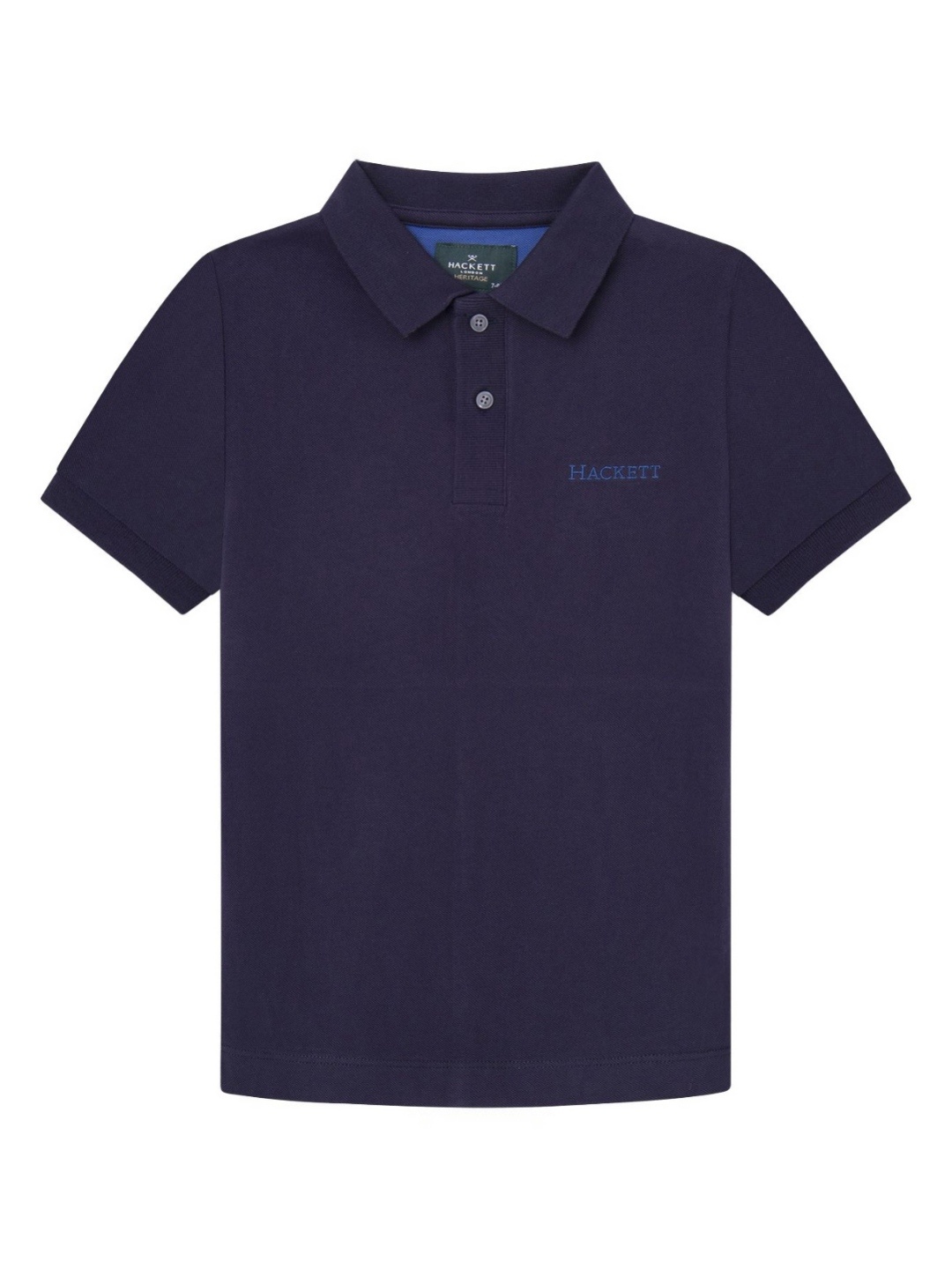 

HACKETT LONDON Boys Varsity Printed Polo Collar Cotton T-shirt, Navy blue