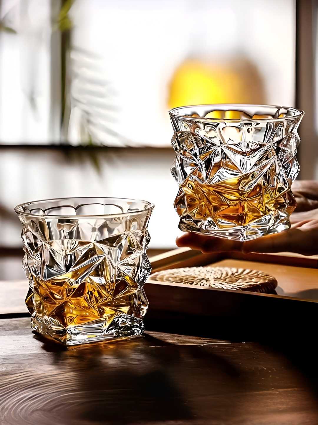 

The Better Home Transparent 2 Pieces Textured Whiskey Glasses 280ml