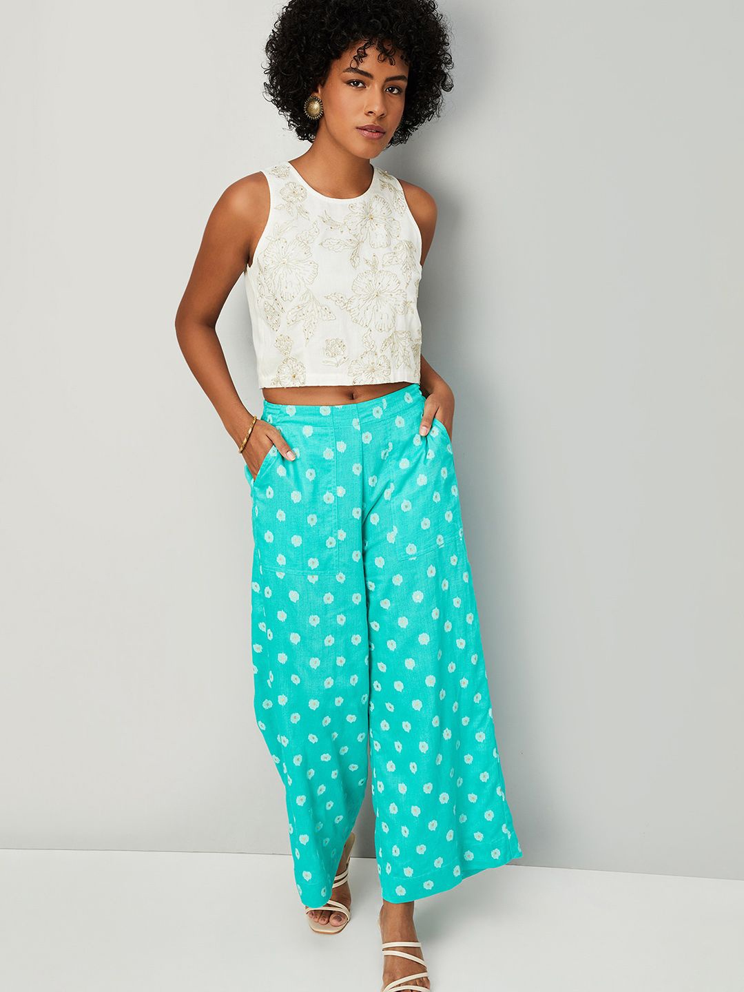 

Max x Kalki Women Embroidered Top, Off white