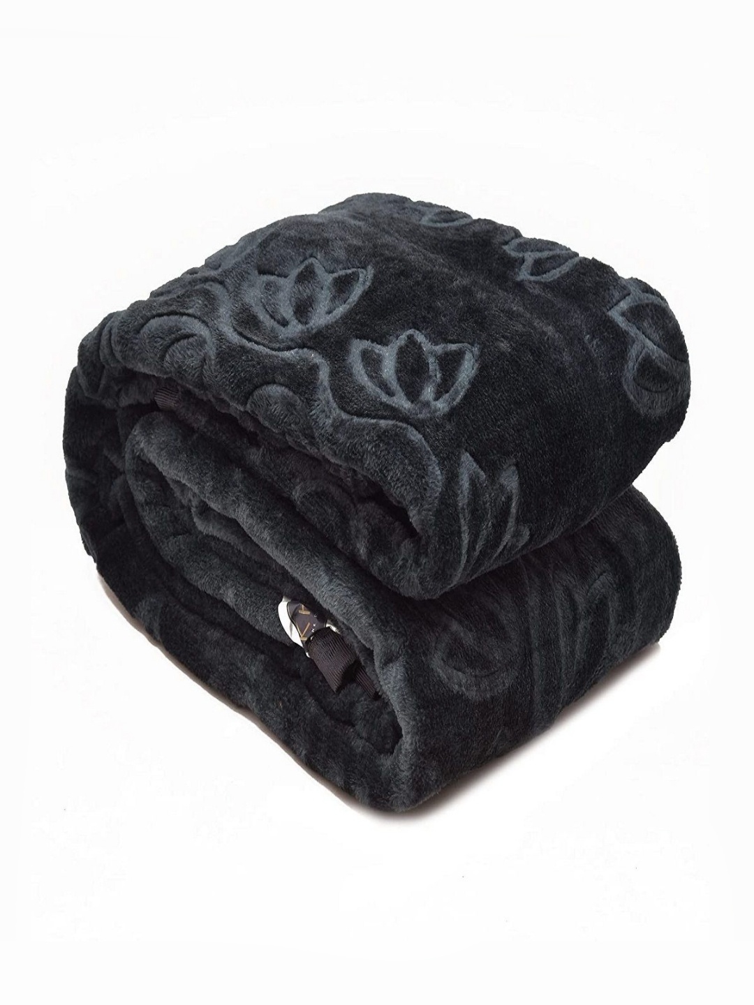 

CHICERY Grey Floral Mink Heavy Winter 200 GSM Single Bed Blanket