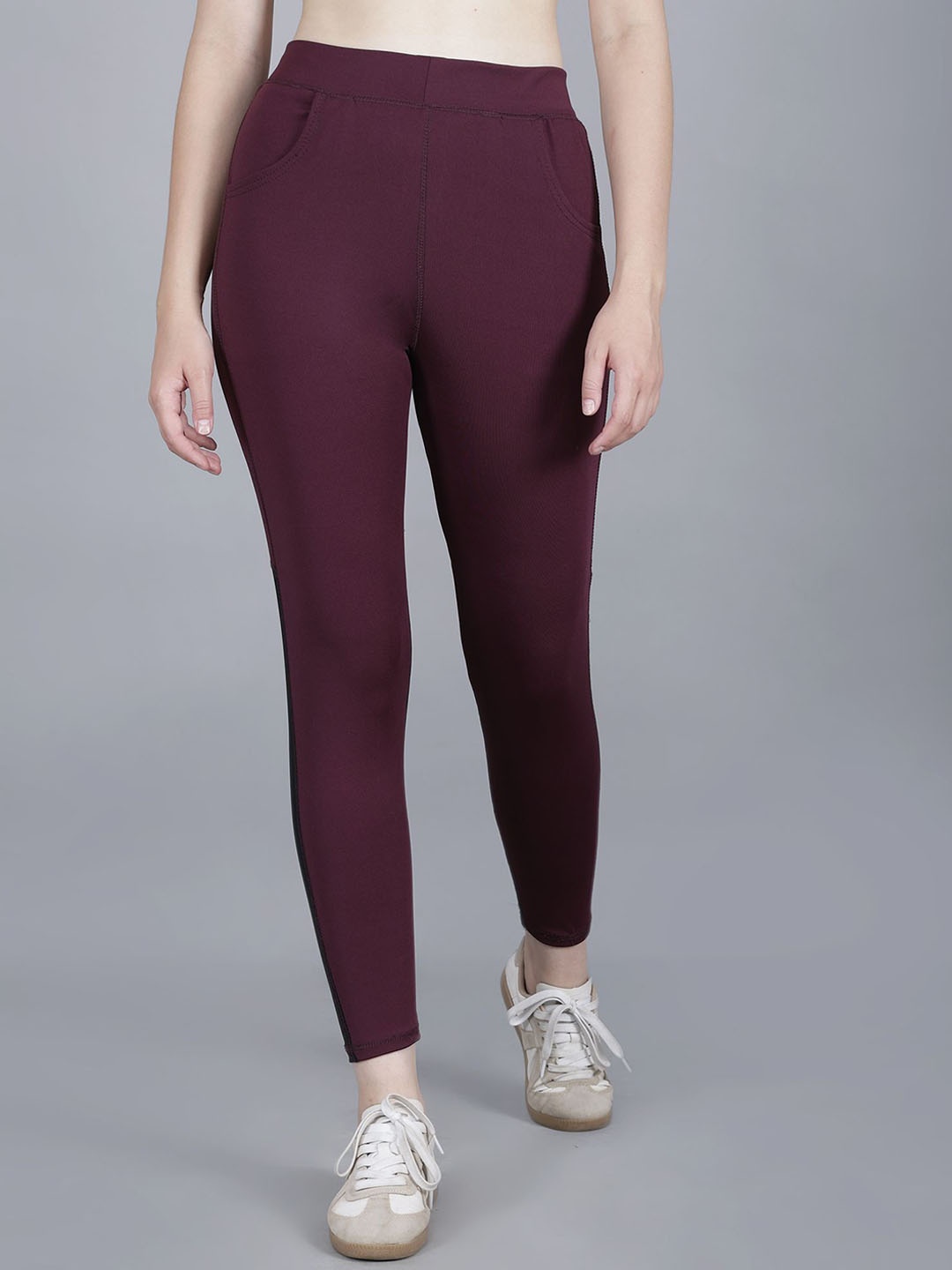 

DYWER Slim-Fit Ankle-Length Tights, Purple