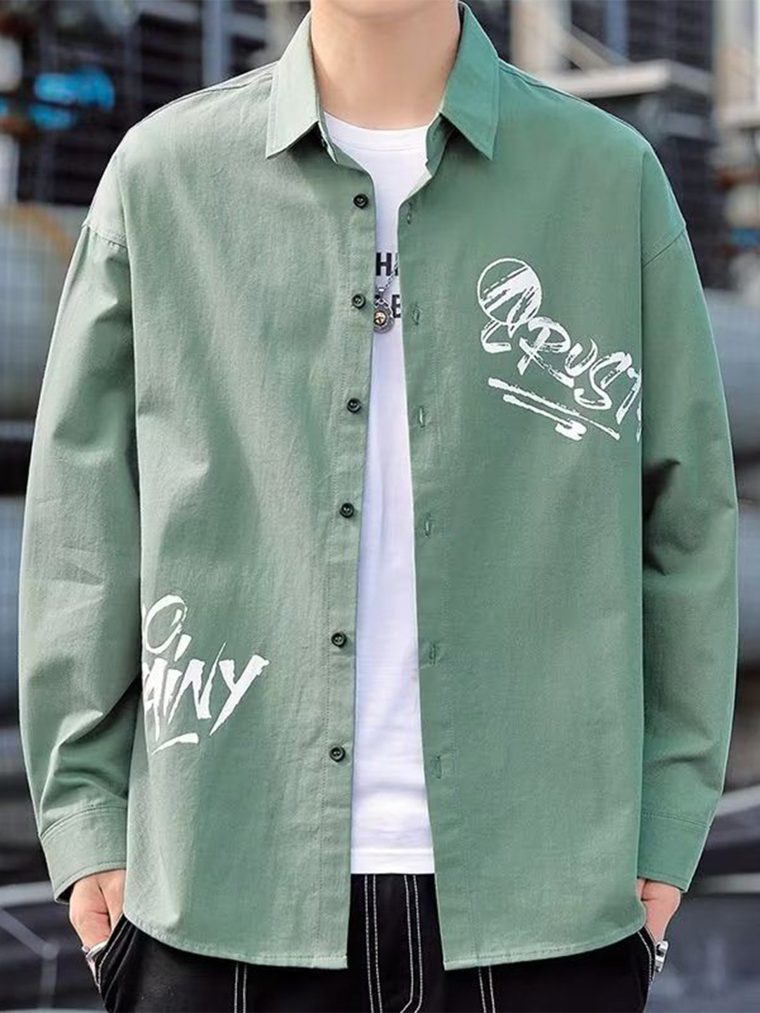 

StyleCast Men Opaque Casual Shirt, Green