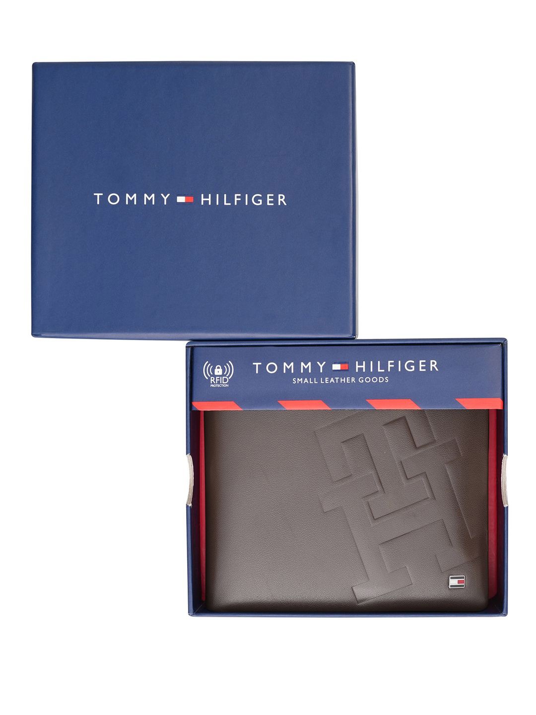 

Tommy Hilfiger Men Leather Two Fold Wallet, Brown