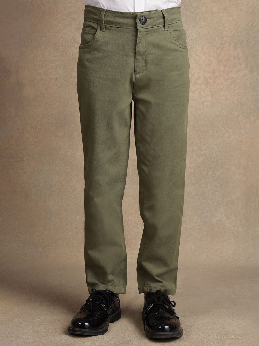 

One Friday Boys Smart Chinos Trousers, Olive