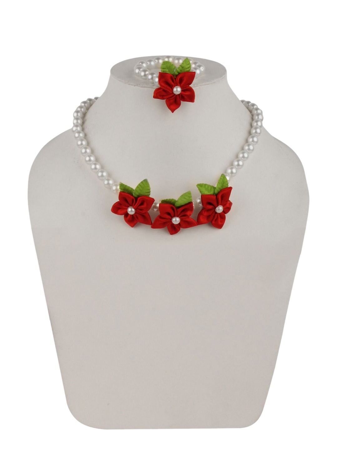 

Daizy Girls Pearls Floral Necklace & Bracelet, White