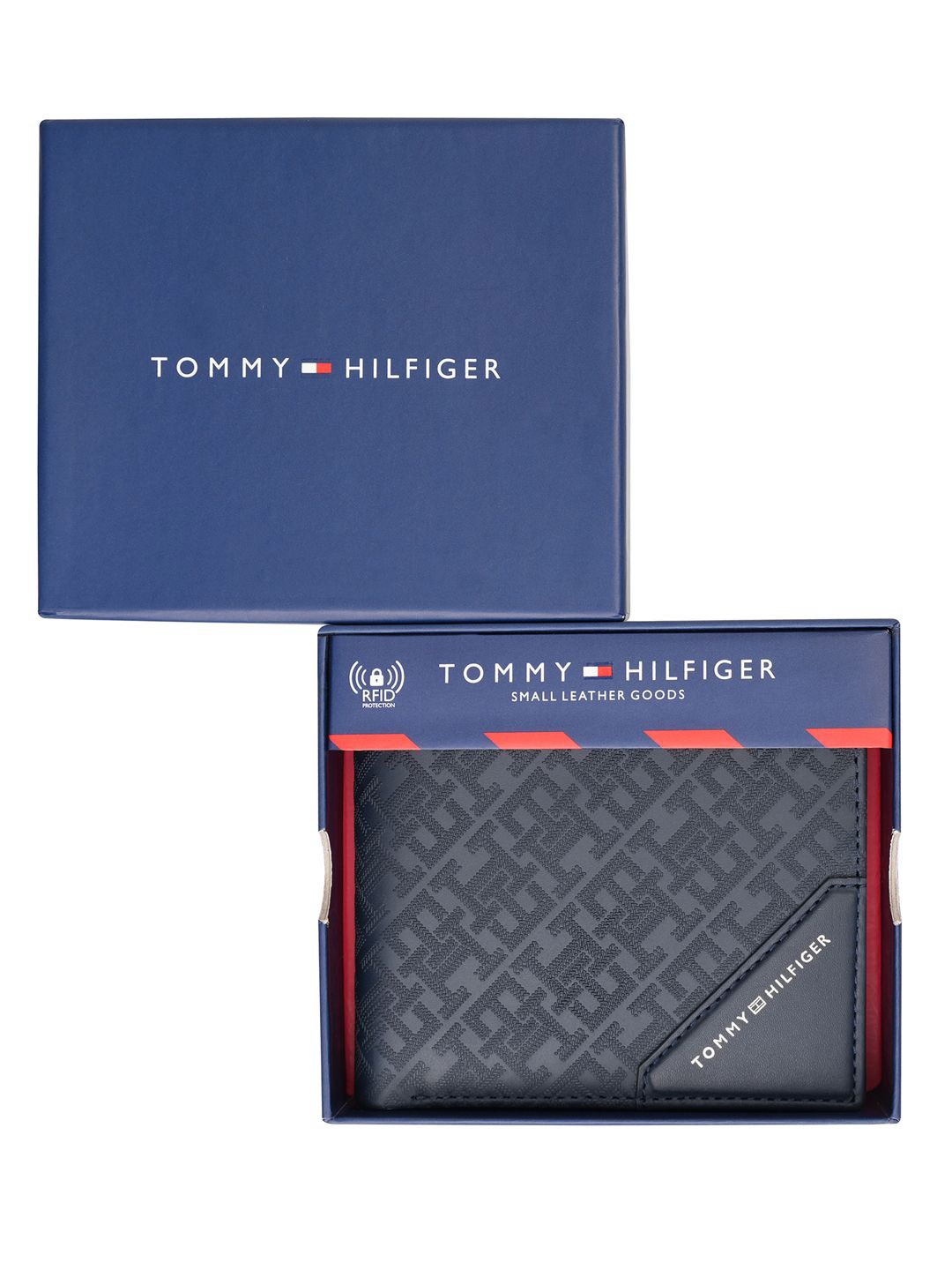 

Tommy Hilfiger Men Leather Two Fold Wallet, Navy blue