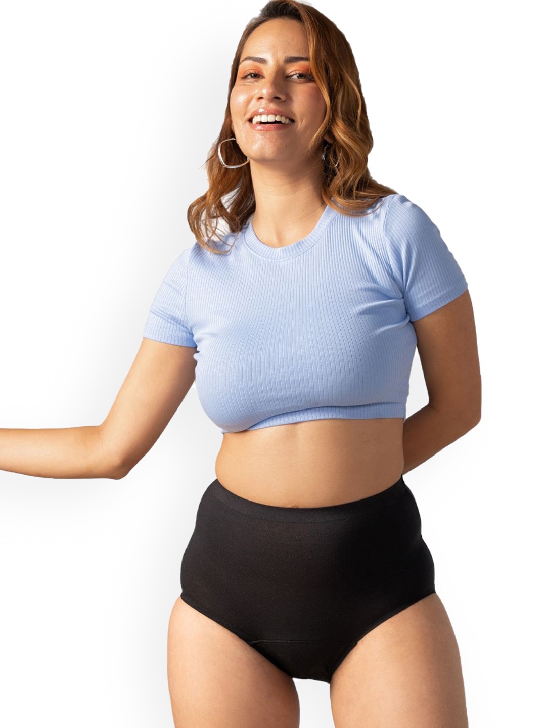 

Mahina Reusable & Leak Proof Period Panty Black Modal High Rise Medium Flow
