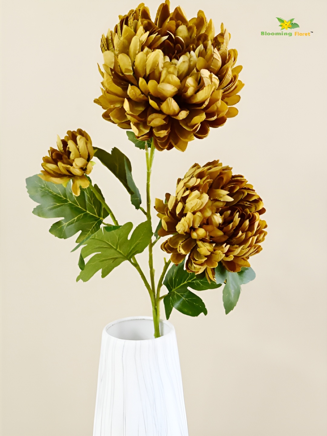 

Blooming Floret Brown & Green Peony Artificial Flower