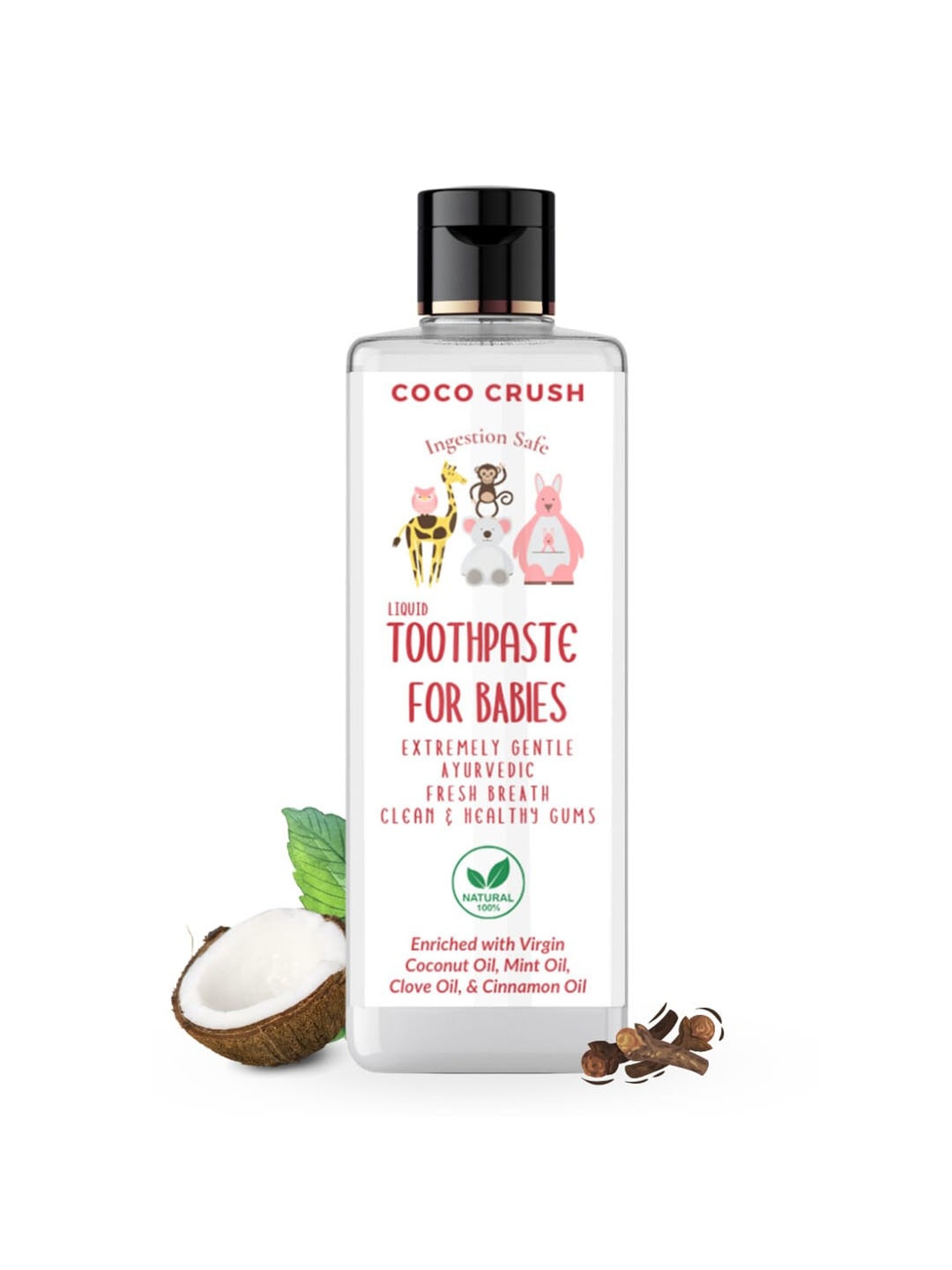 

Coco Crush Ayurvedic Liquid Toothpaste-50ml, Transparent