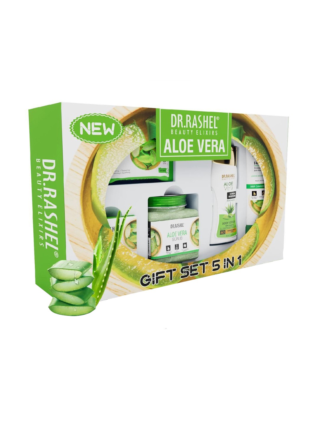 

DR.RASHEL Beauty Elixirs Set Of 5 Skin Care Combo, Green