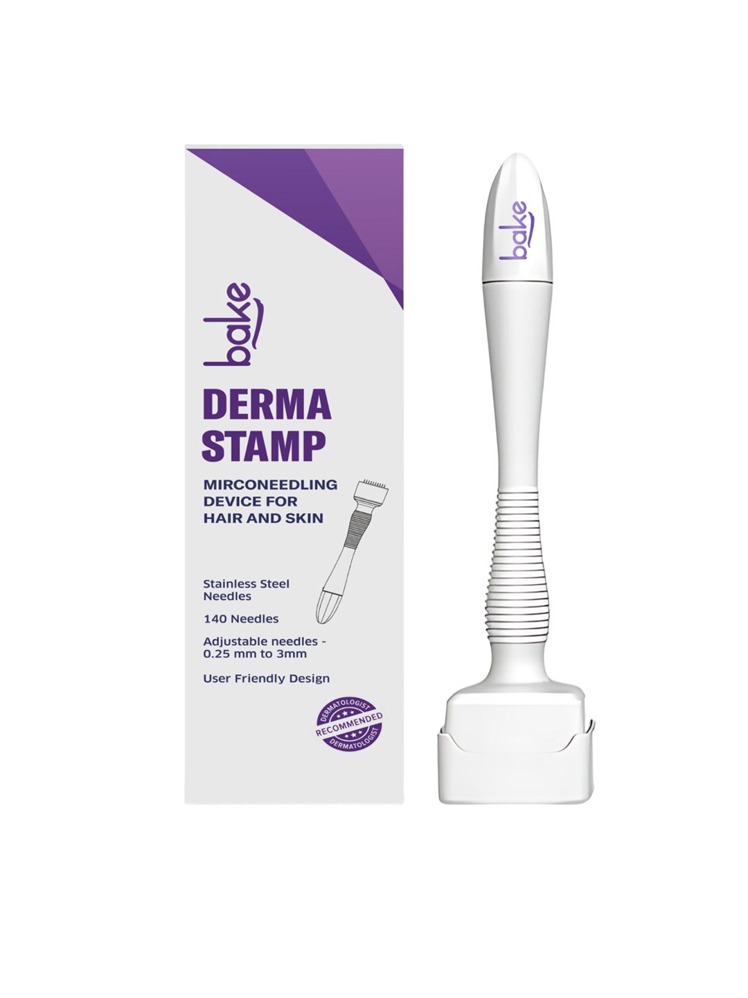 

BAKE Derma Stamp With Adjustable Needles - White