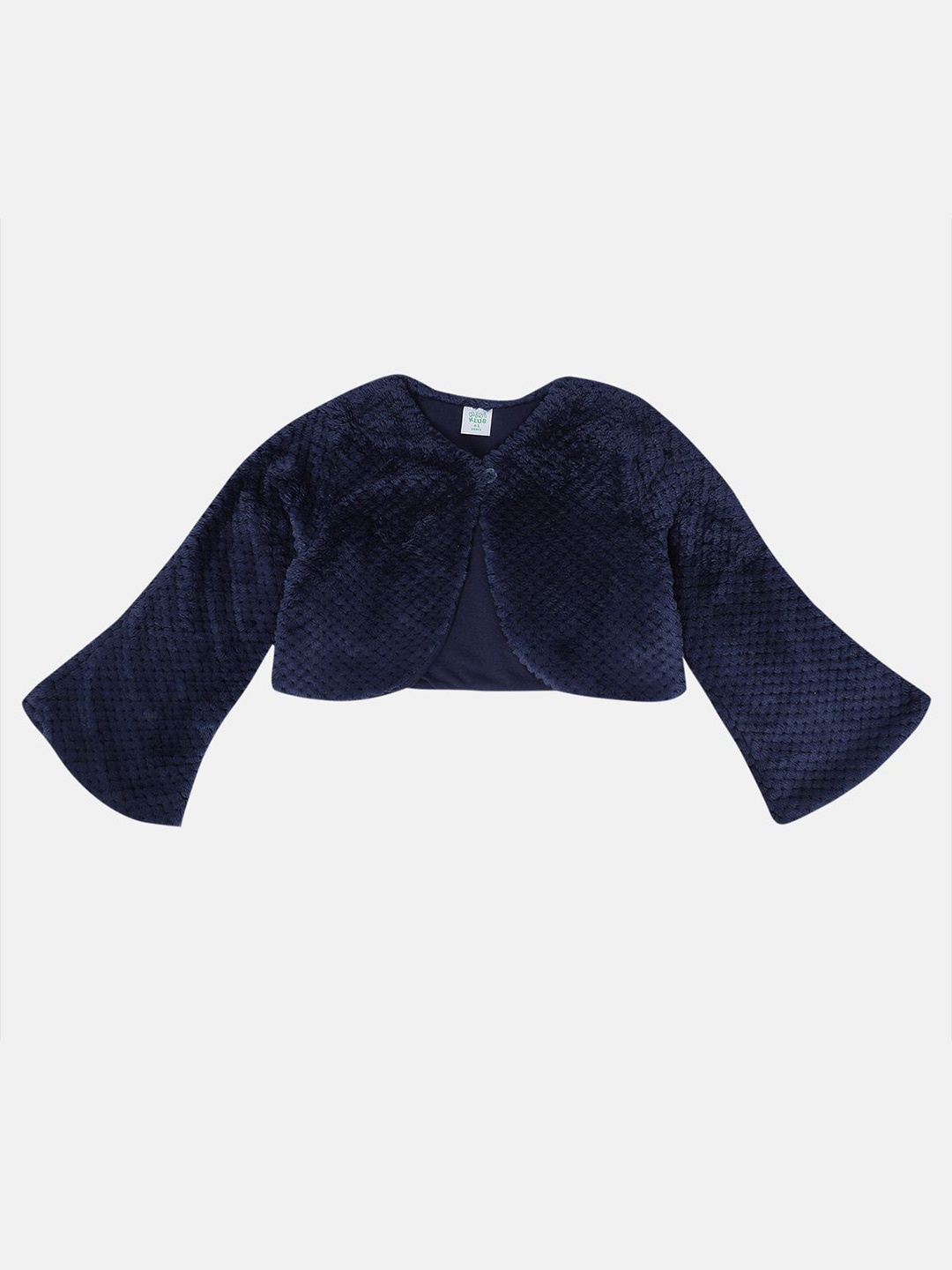 

MINI KLUB Girls Crop Button Shrug, Blue