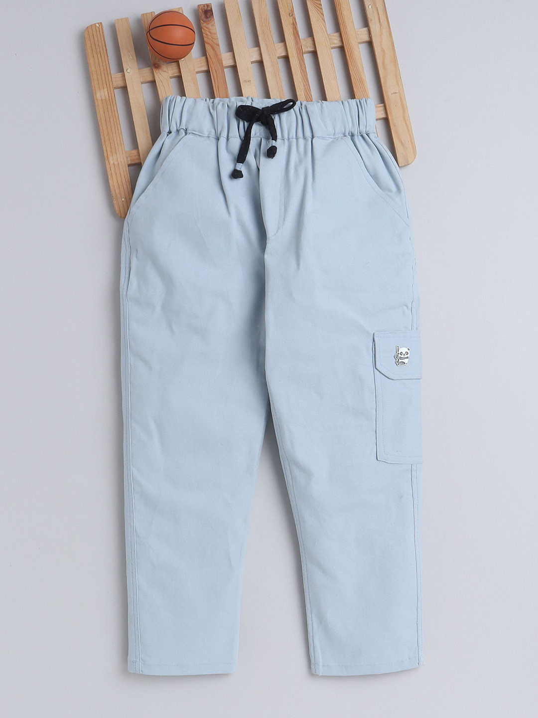 

BAATCHEET Kids Mid-Rise Track Pant, Blue