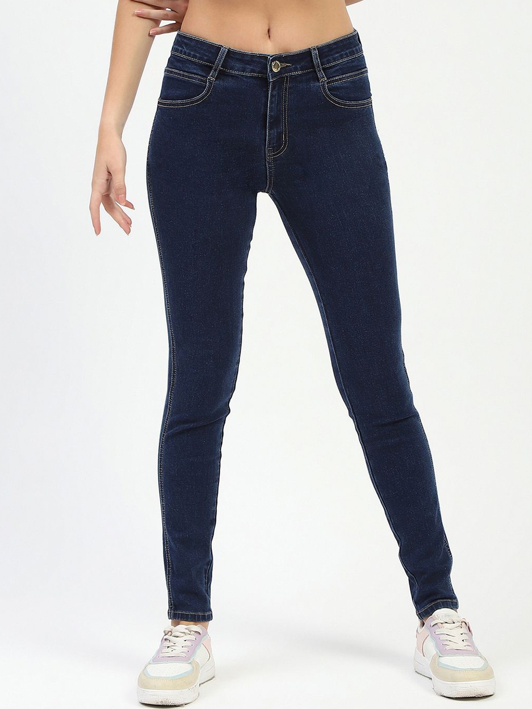 

Madame Women Skinny Fit Jeans, Blue