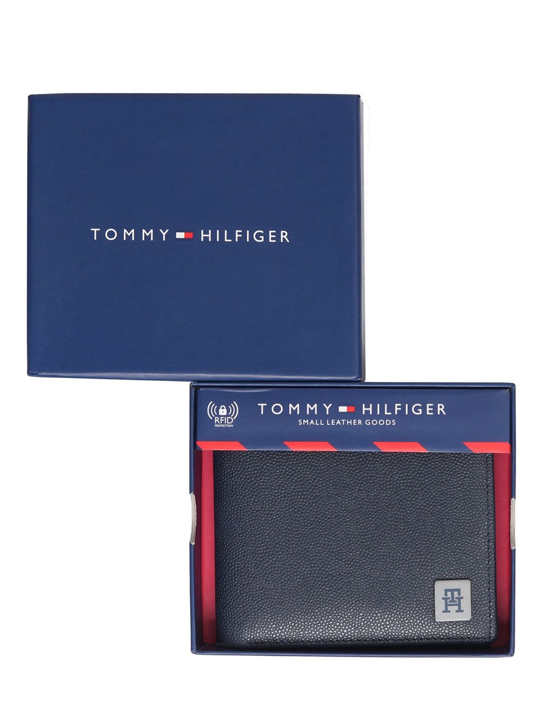 

Tommy Hilfiger Men Solid Leather Two Fold Wallet, Navy blue