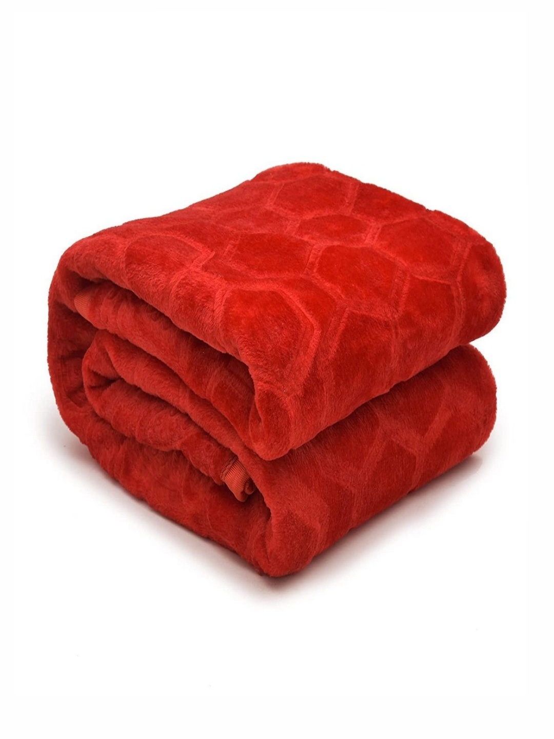 

CHICERY Red Geometric Heavy Winter Single Bed Blanket