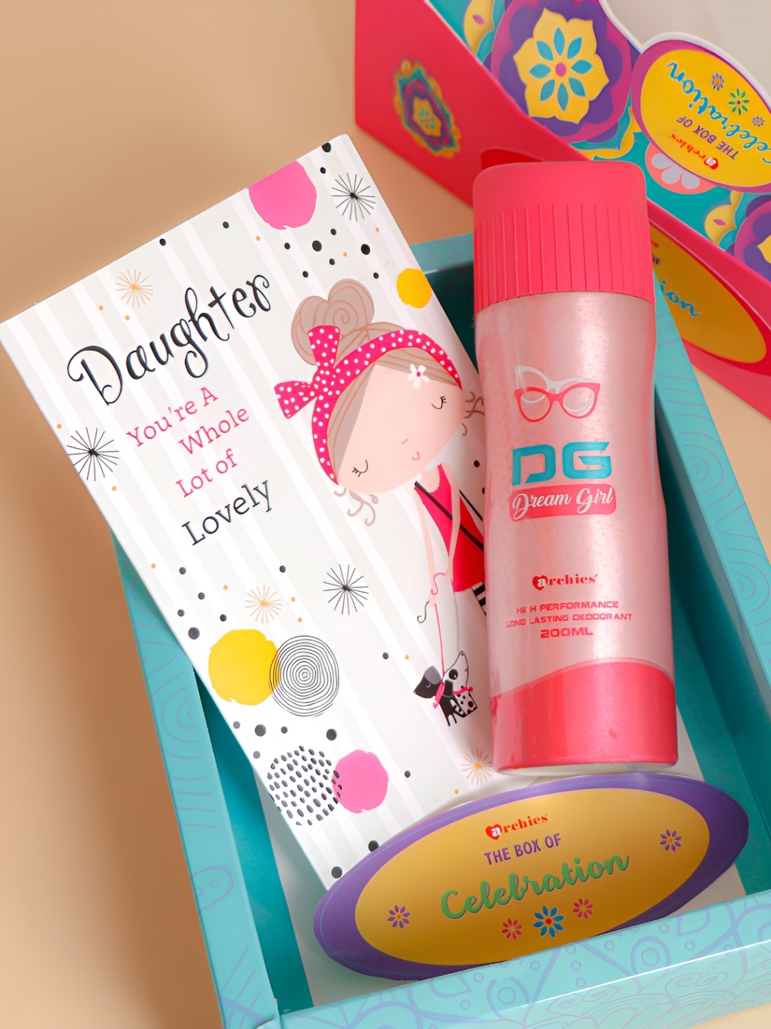 

Archies 2-Pcs White & Pink Printed Daughter's Day Home Gift Sets