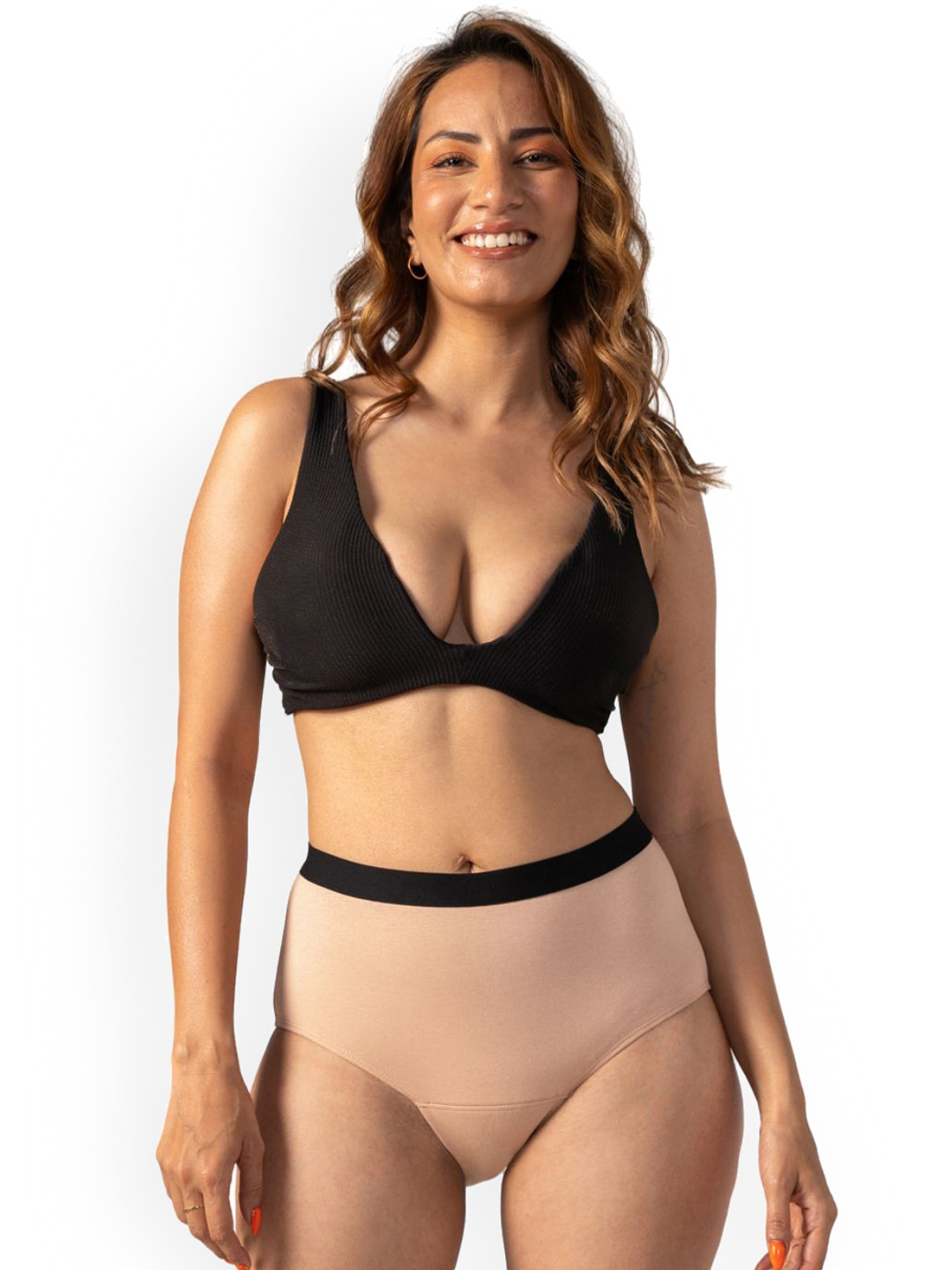 

Mahina Reusable & Leak Proof Period Panty Roebuck Cotton High Rise Super Heavy Flow, Beige