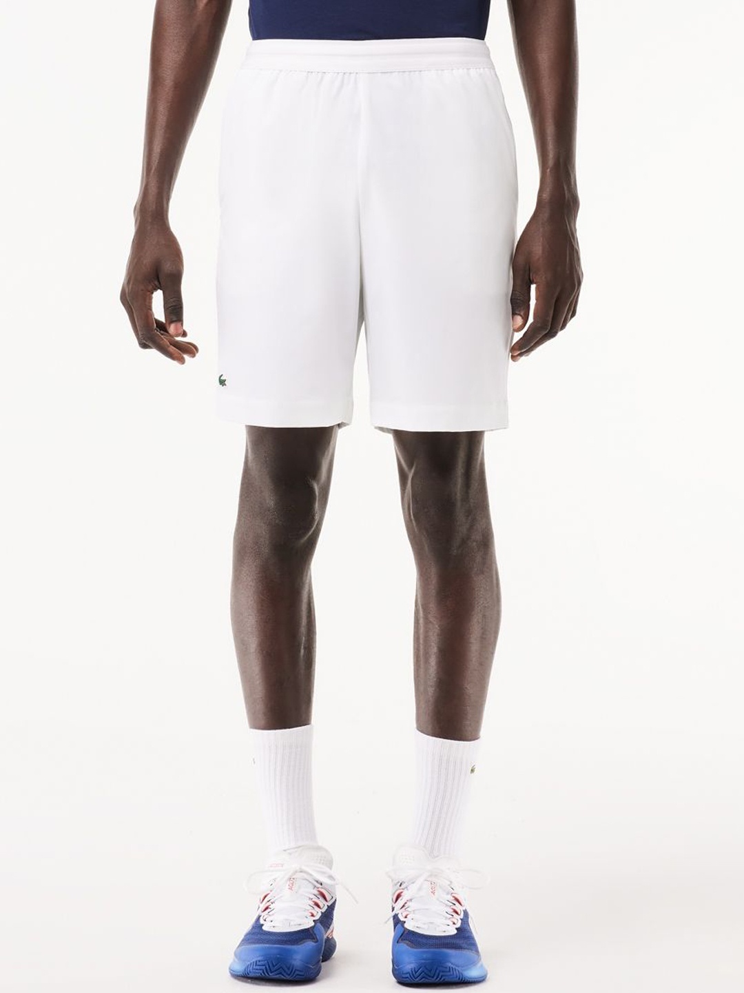 

Lacoste Men Solid Sports Shorts, White
