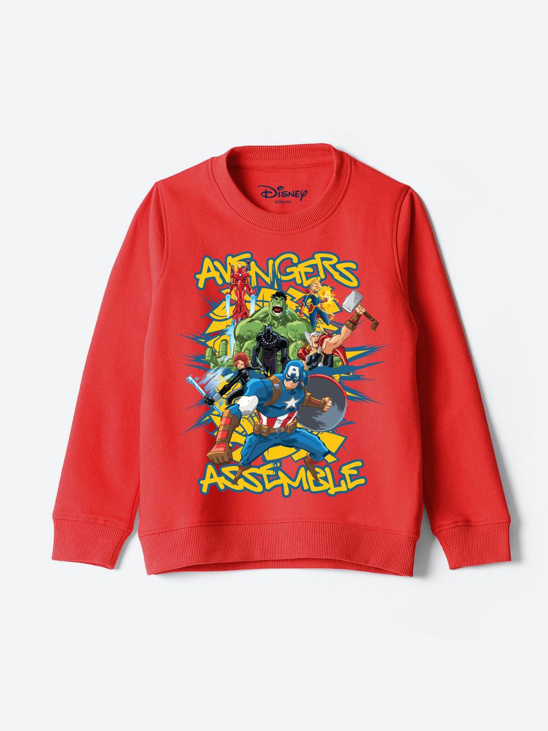 

YK Marvel Boys Printed Sweatshirt, Red