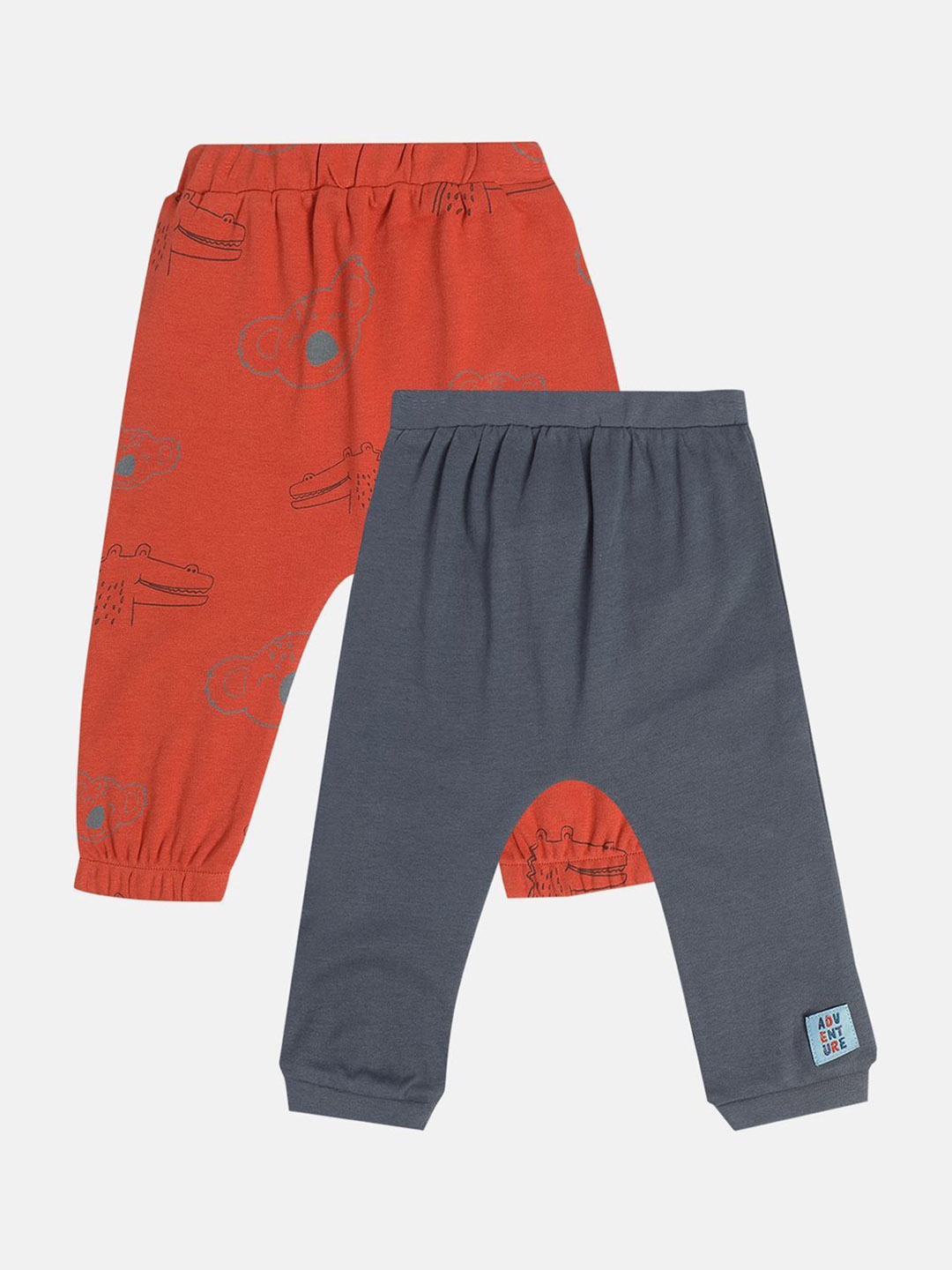 

MINI KLUB Pack Of 2 Boys Printed Lounge Pants, Red