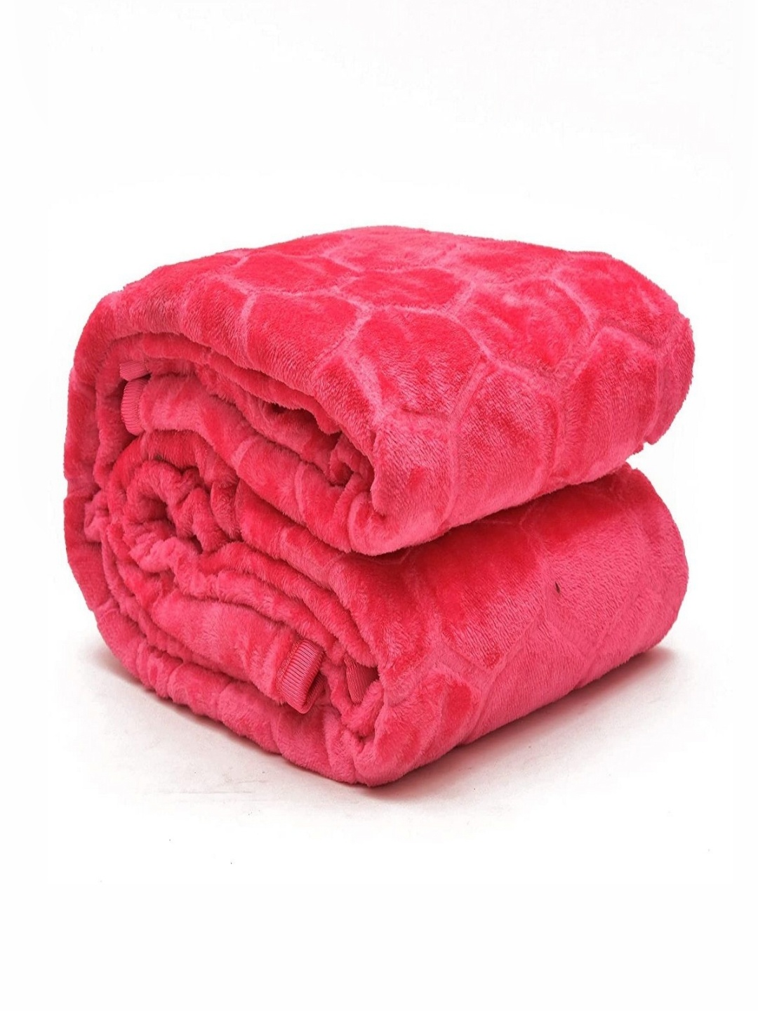 

CHICERY Pink Geometric Heavy Winter Double King Bed Blanket