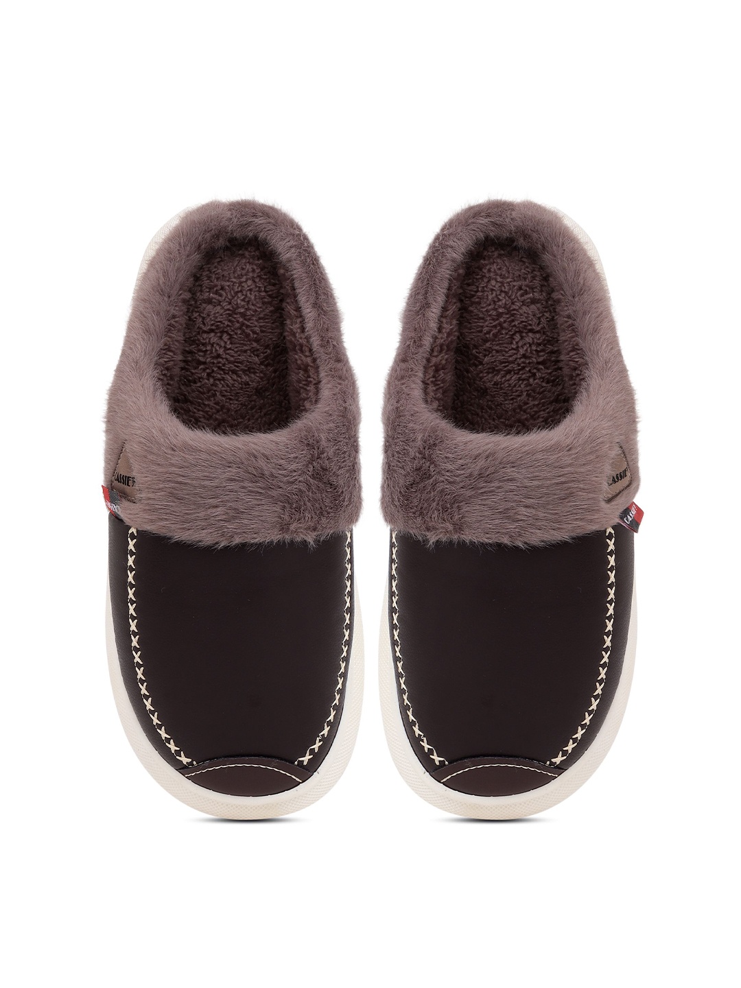 

CASSIEY Women Slip-On Flip Flops, Coffee brown