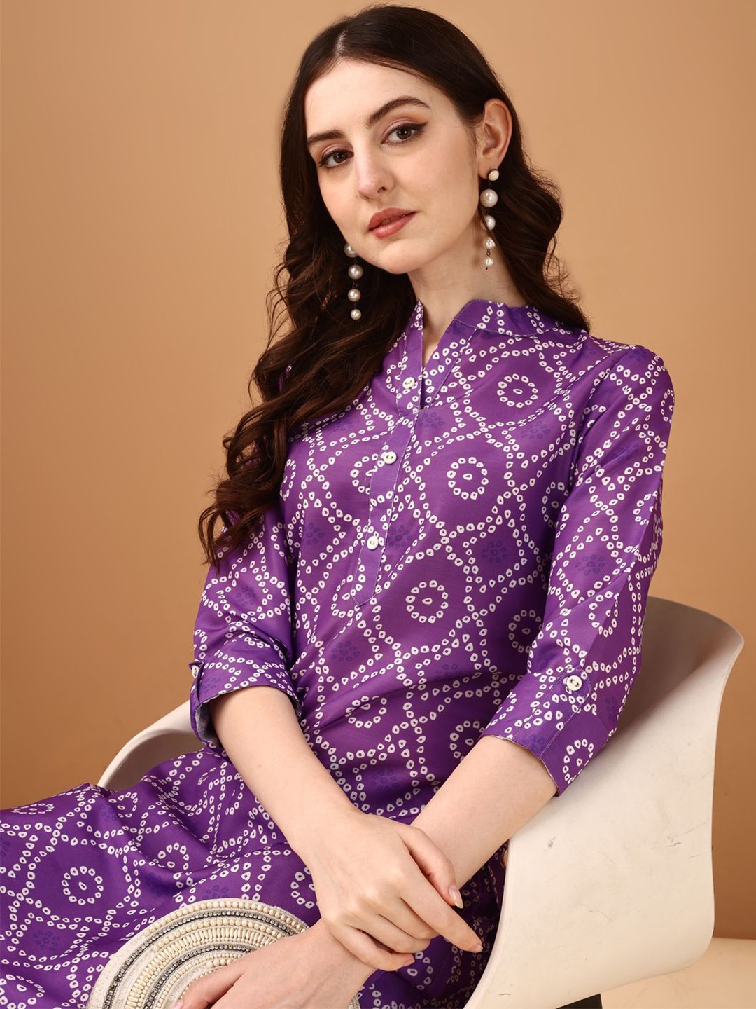 

Anouk Printed Tunic & Palazzos, Purple