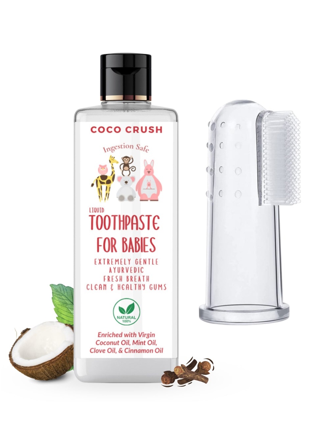 

Coco Crush Ayurvedic Liquid Toothpaste -100ml, Transparent