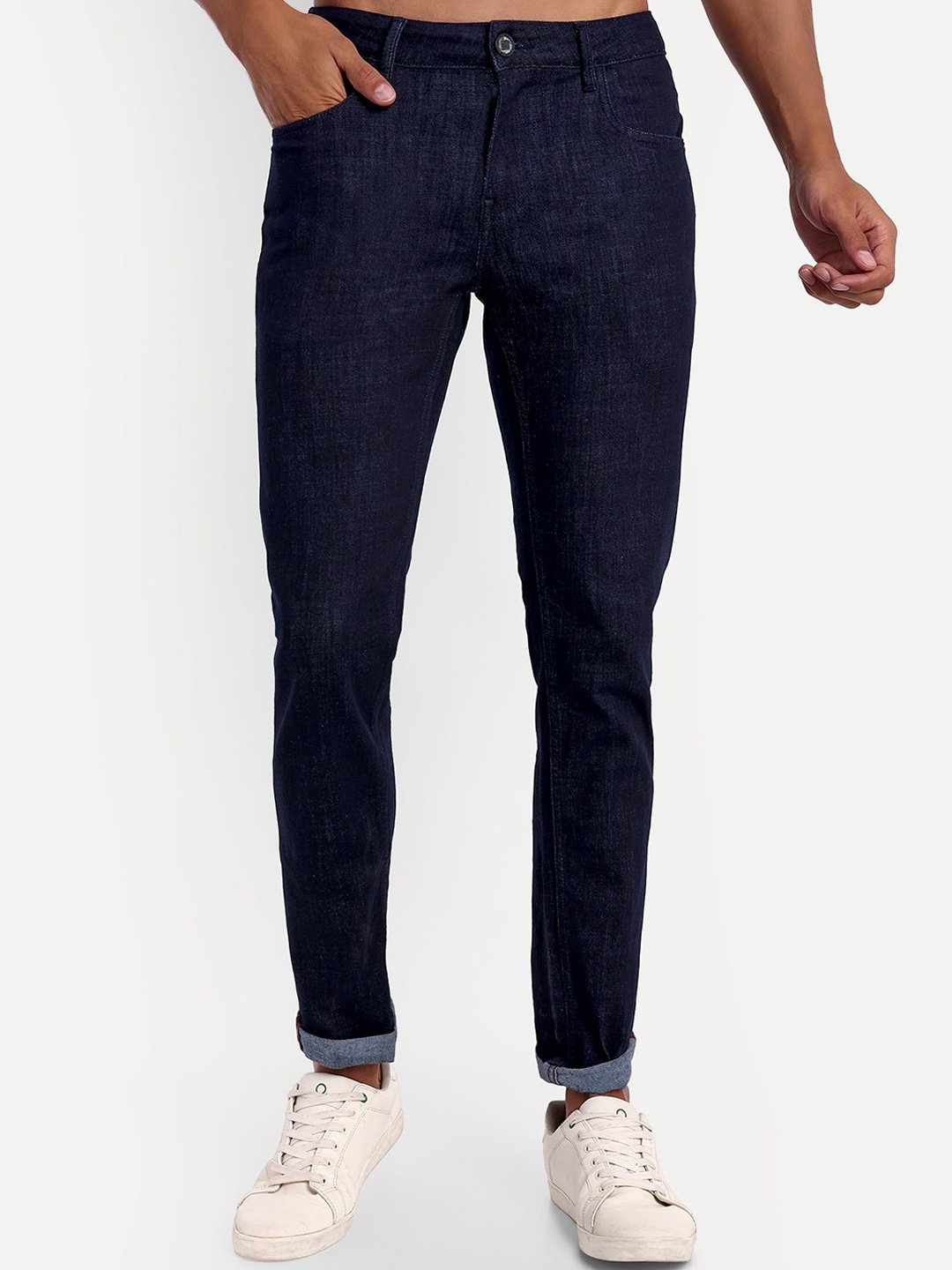

MEGHZ Men Micheal Slim Fit Casual Stretchable Jeans, Navy blue