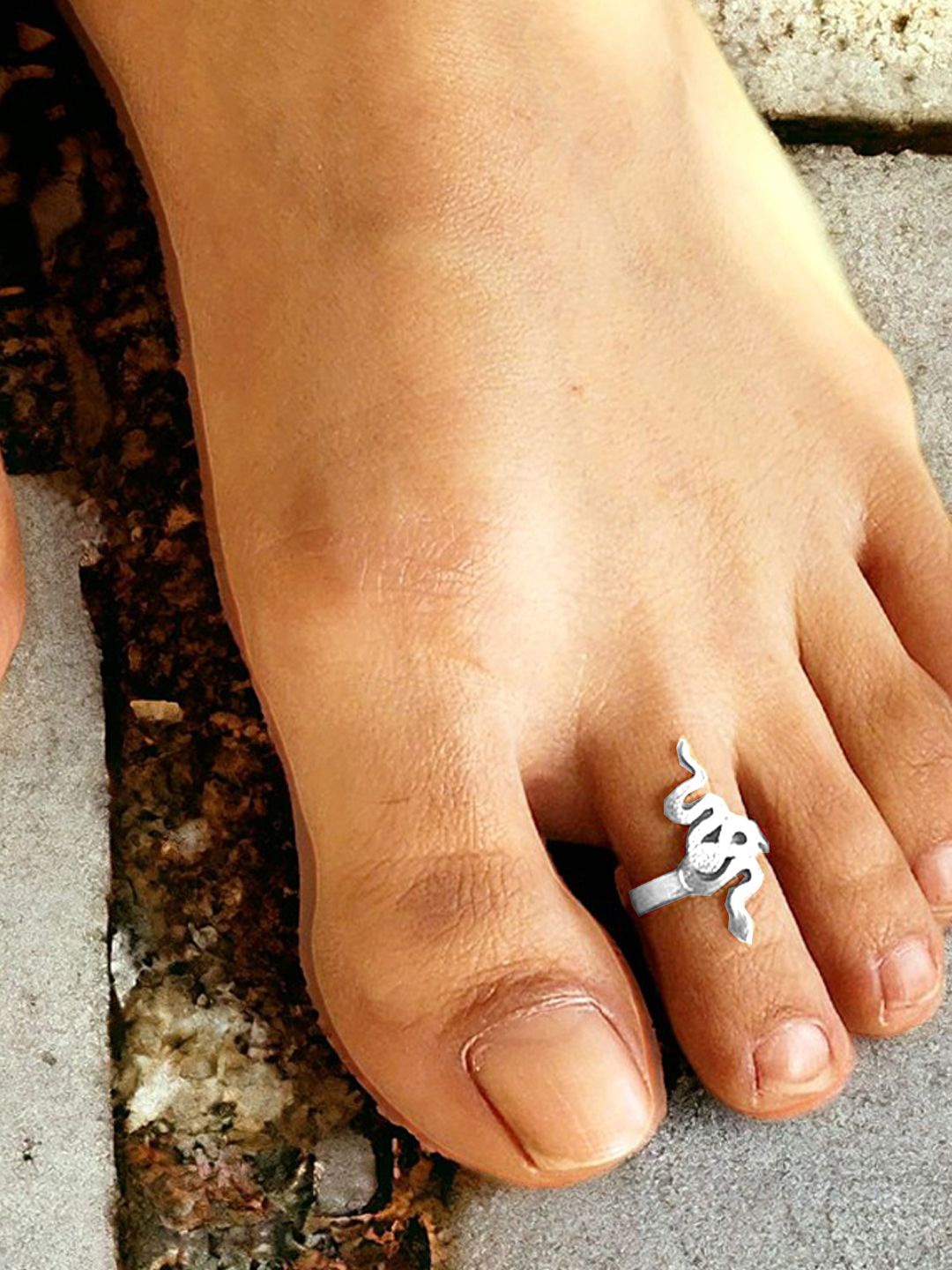 

Sangria 925 Sterling Silver Snake Design Toe Rings