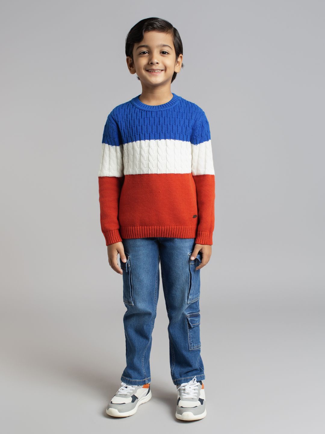 

Ed-a-Mamma Boys Colourblocked Pullover, White