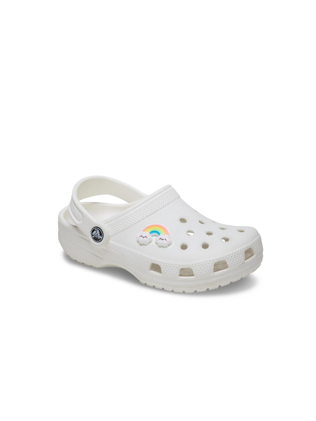 

Crocs Unisex Happy Sad Rainbow Shoe Charm Jibbitz, White