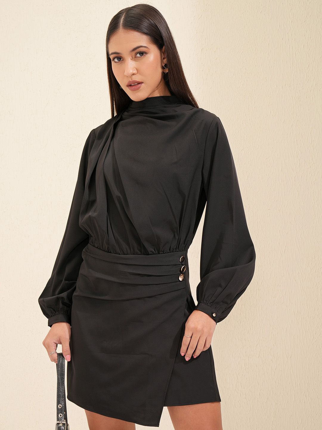 

ESPYR By Tokyo Talkies Cowl Neck Playsuit, Black
