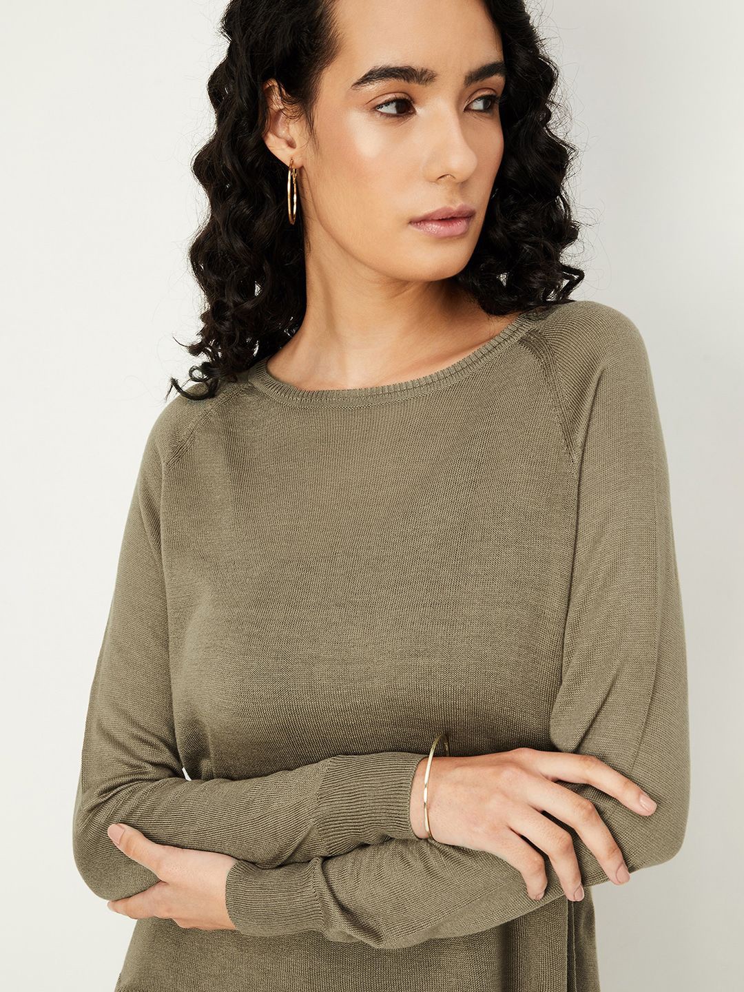 

Max x Kalki Women Flat Knit Top, Brown