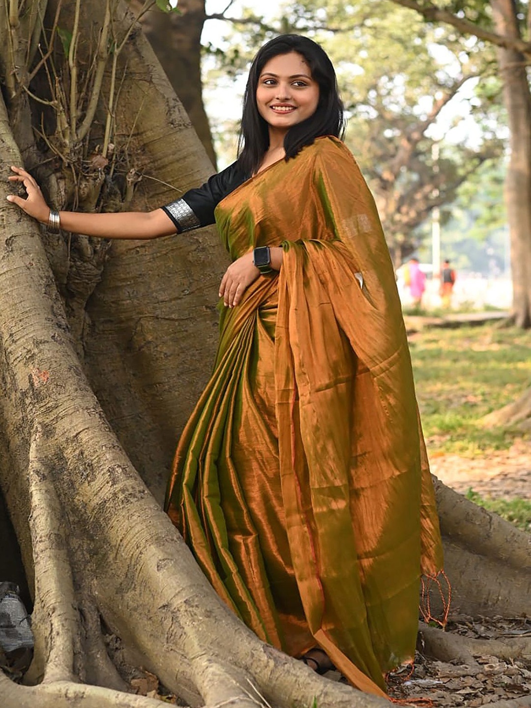 

Anouk Tissue Saree, Mustard