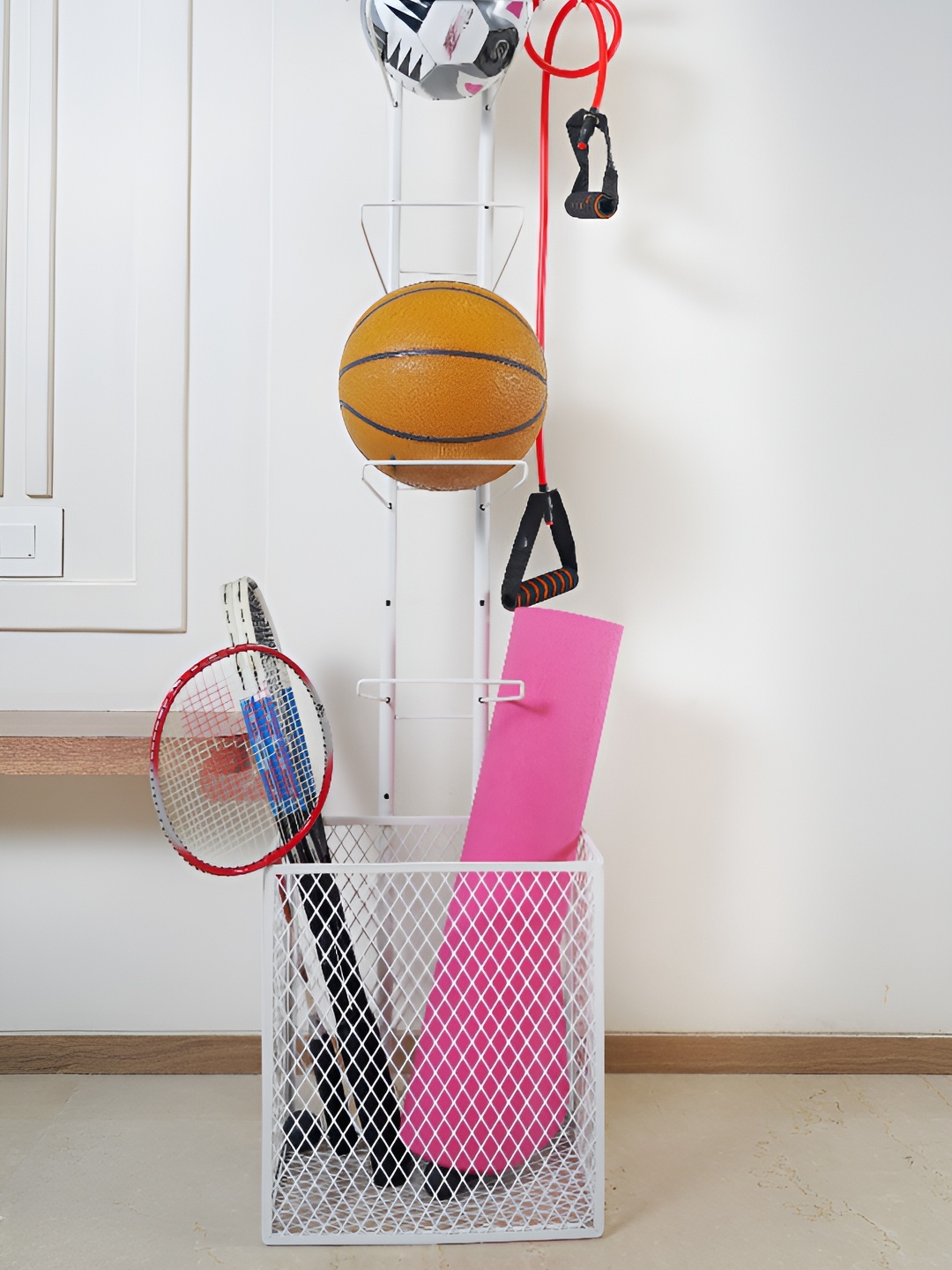 

Arhat Organizers White Ball Storage Rack