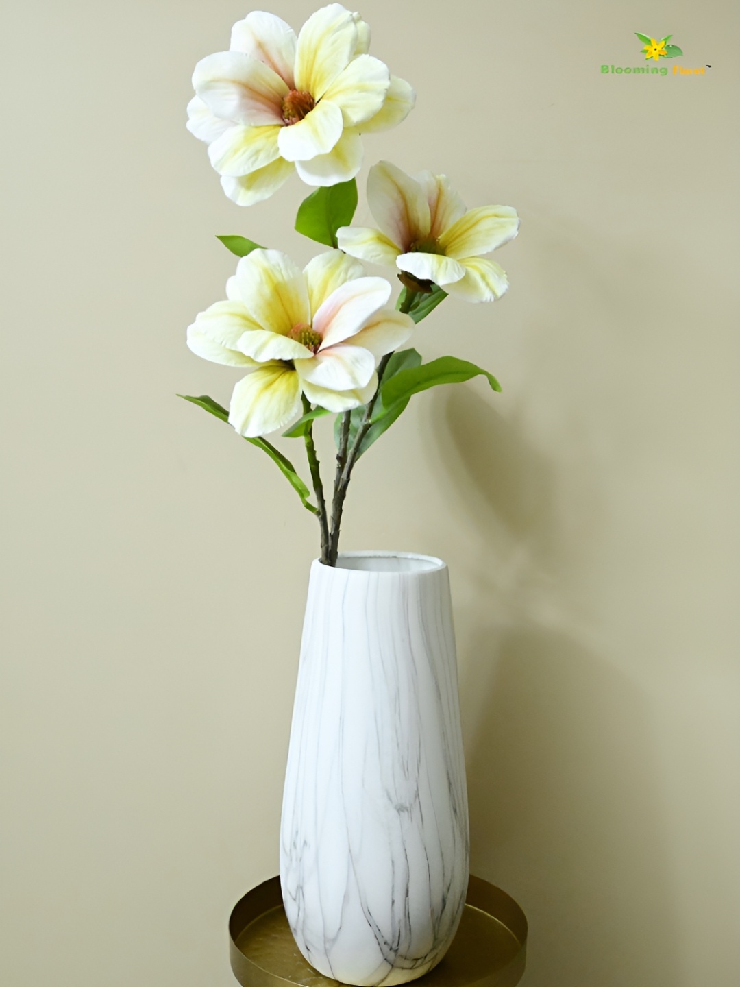 

Blooming Floret White & Green Magnolia Artificial Flower