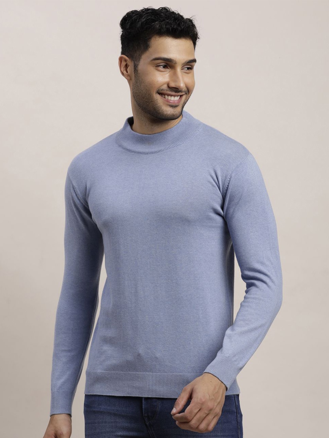 

Turtle Men Cable Knit Cotton Pullover, Blue