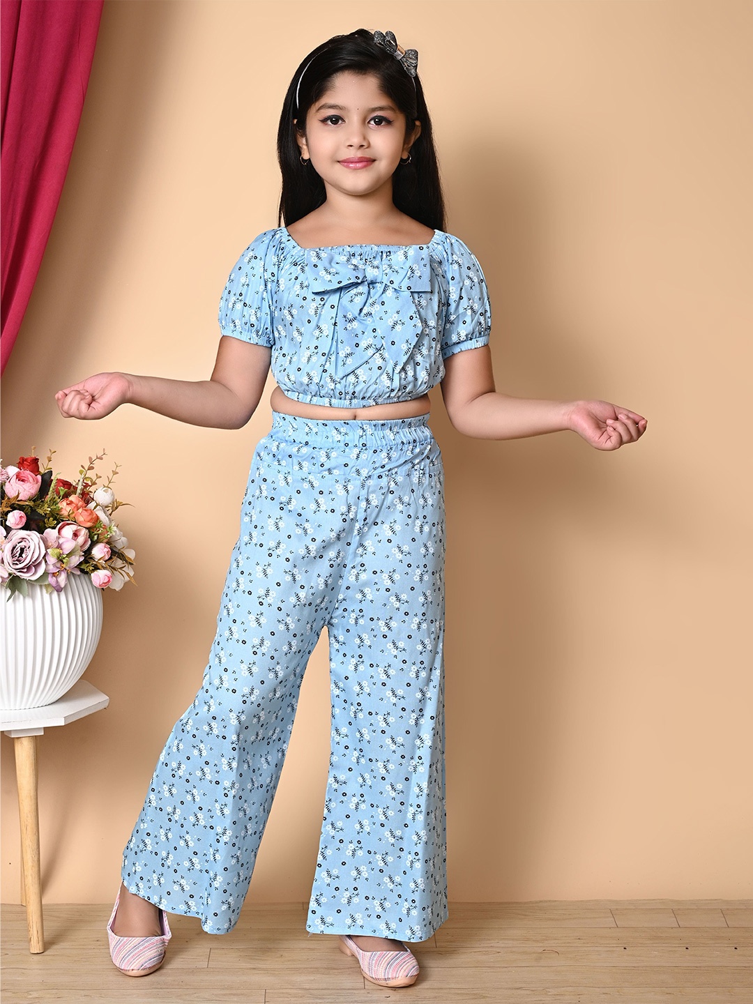 

SK DALIA DRESSES Women's Floral Print Off-Shoulder Maxi Dress, Blue