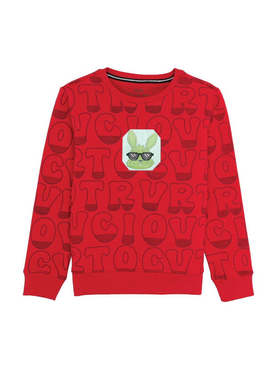 

Status Quo Boys Graphic Printed Round Neck Cotton Pullover Sweatshirt, Red