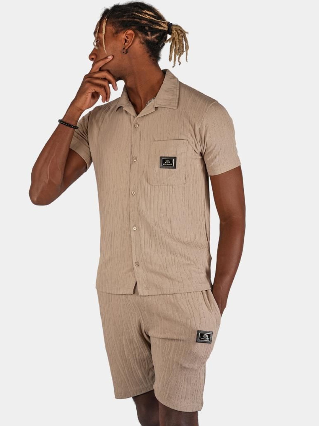 

BOTABOCHI Self Design Shirt & Short, Beige