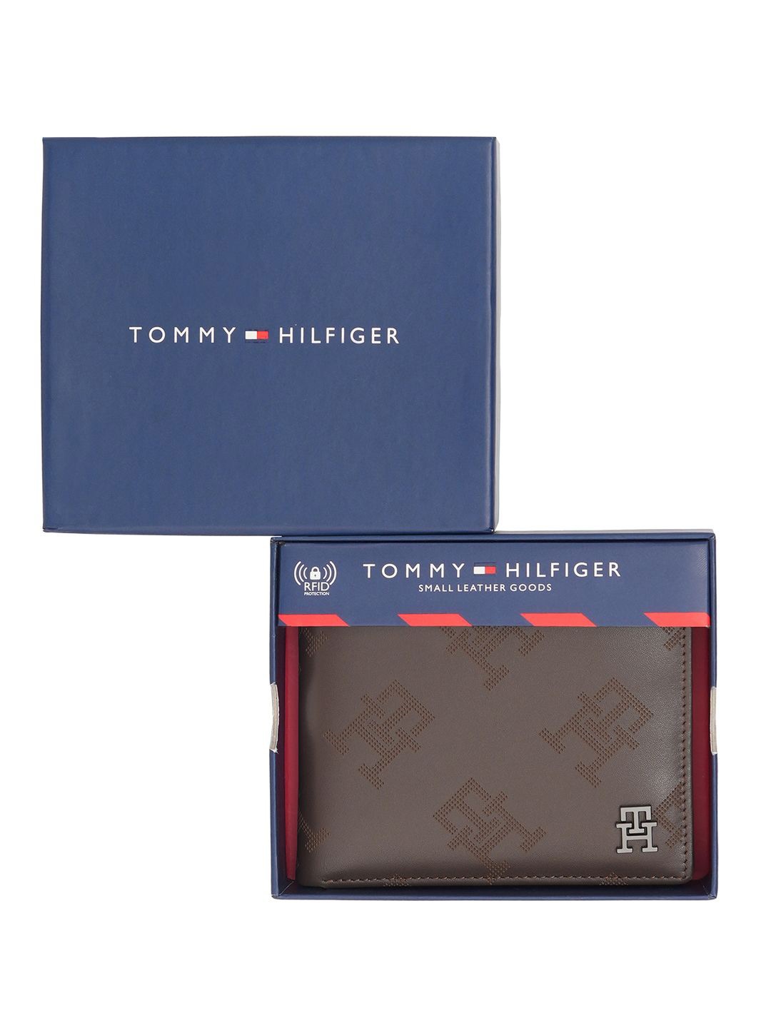 

Tommy Hilfiger Men Leather Two Fold Wallet, Brown