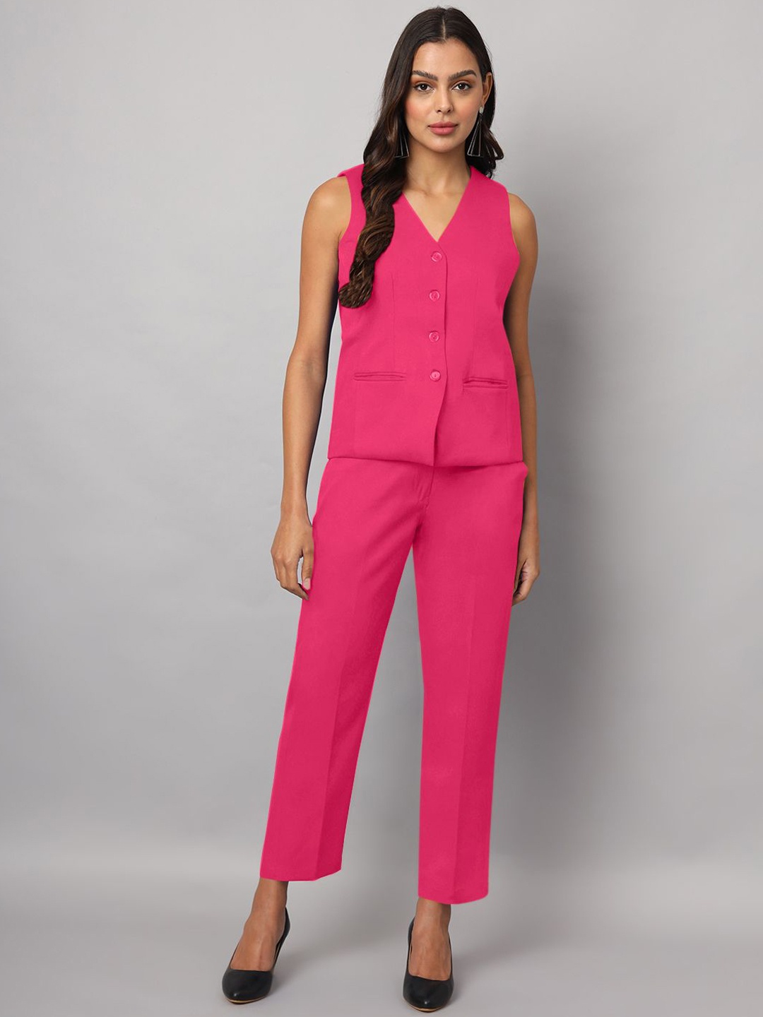 

BRINNS Women Single-Breasted Regular Fit Suits, Pink