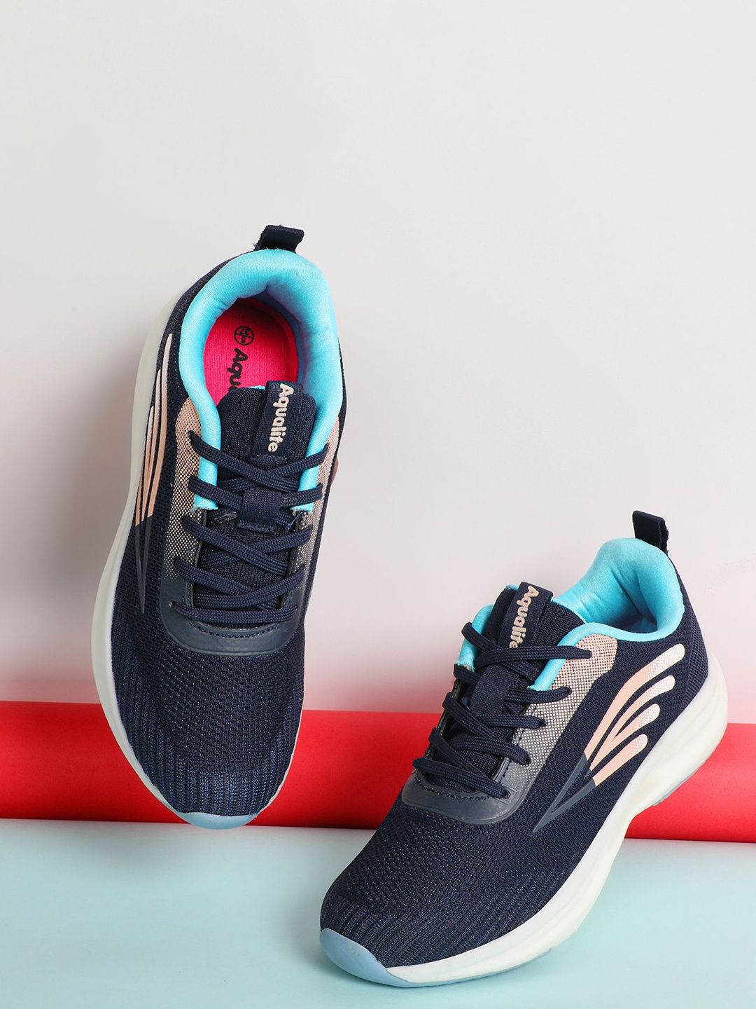 

Aqualite Women Colourblocked Sneakers, Navy blue